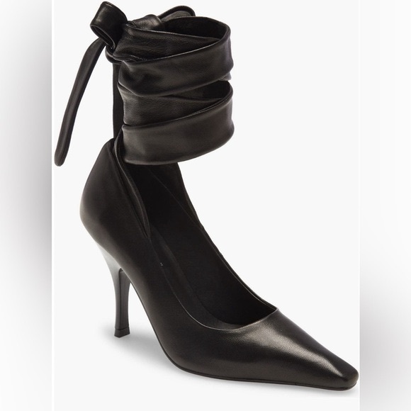 Jeffrey Campbell Elegant Black Wrap Heels - Picture 1 of 4